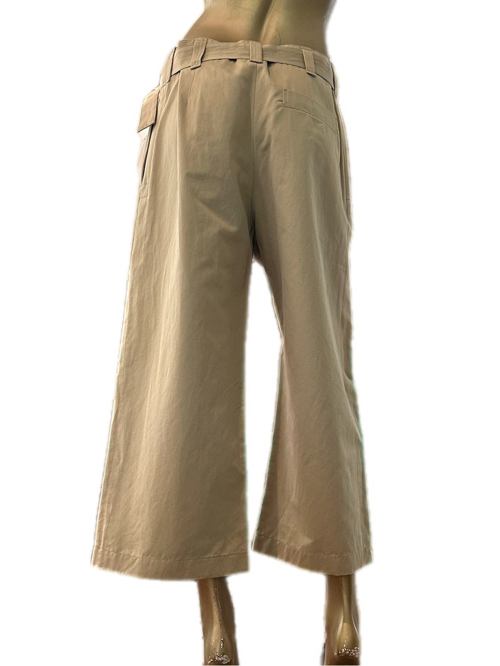Lemaire Cotton/Linen Cropped Belted Pocket Chino Pants size 38, made in Romania - Picture 4 of 9